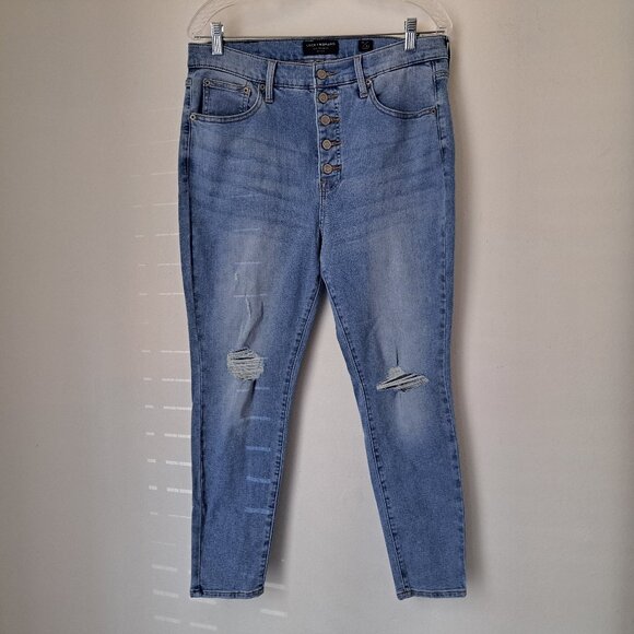 Lucky Brand Women Skinny High Rise Jeans Plus Size 14/32 NWT - Picture 1 of 11
